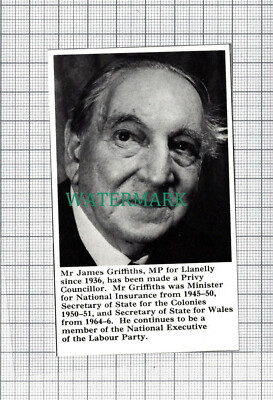 C4005) Mr James Griffiths MP Llanelly - 1966 Clip SMALL