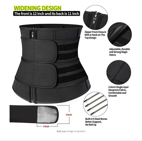 Women Waist Trainer Neoprene Belt Sweat Body Shaper Tummy Control Girdle Slimmer - Picture 7 of 12