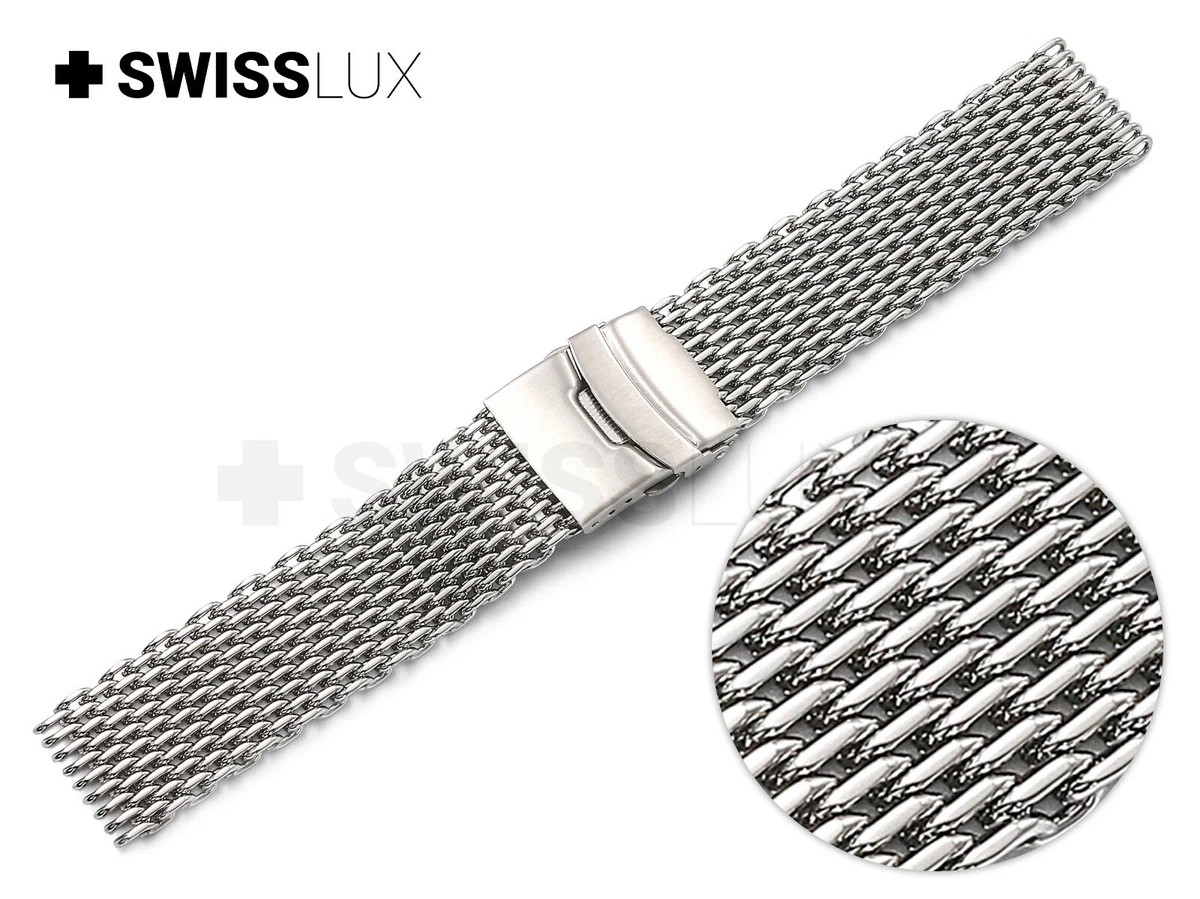 For TISSOT Watch Strap SHARK MESH MILANESE Metal Steel Watch Band Bracelet  Clasp