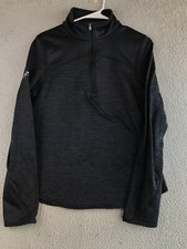 Under Armour Sweater Women's Medium Fitted Black 1/2 Zip Pullover Logo Active