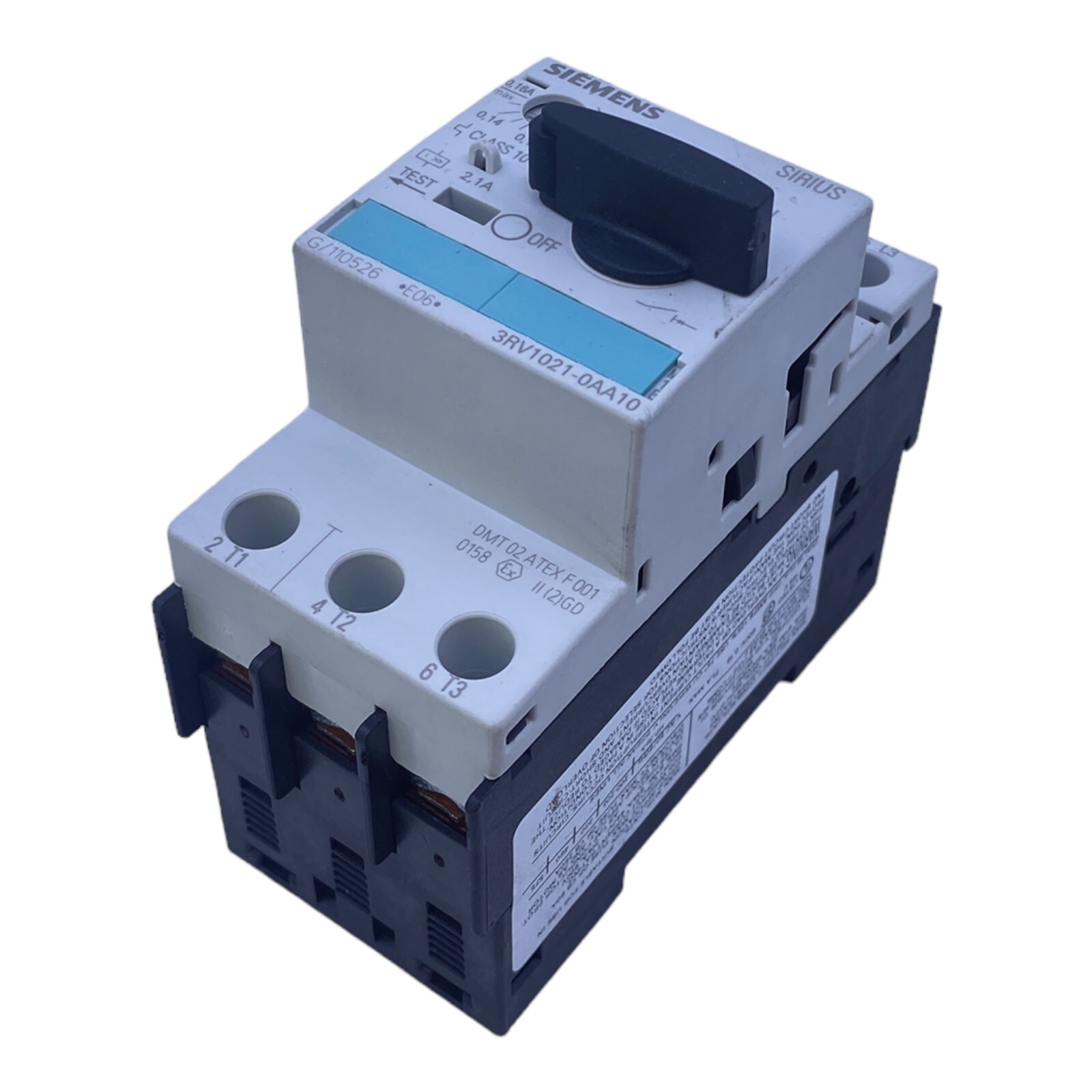 Siemens 3RV1021-0AA10 Circuit Breaker 0.11...0.16 A