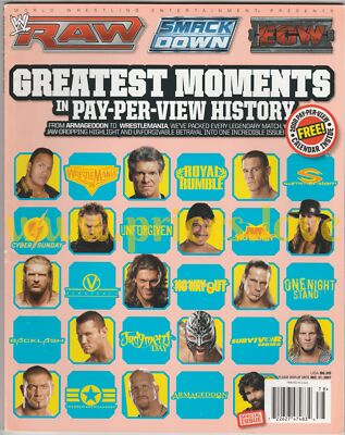 WWE Wrestling Magazine Pay Per View Blowout 2007 Greatest Moments + POSTER WWF