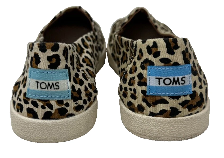 Zapatos planos cómodos sin cordones naturales/leopardo Toms Avalon para mujer talla: 6 108C Foto 4 de 4