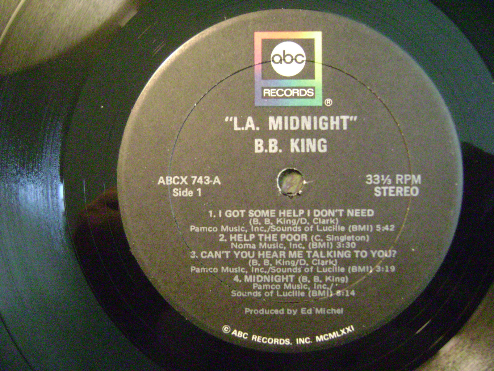 ABC LP RECORD ABCX-743/ B.B. King/ LA MIDNIGHT/ VG VINYL/ STEREO/ | eBay