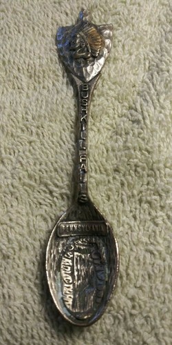 Bushkill Falls Pennsylvania Pewter Souvenir Spoon - Picture 4 of 4