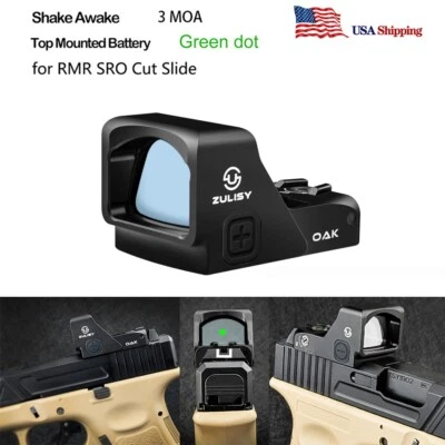 Shake Wake Green Dot Reflex Sight Zulisy OAK for RMR Cut Glock 20 44 MOS TP9SFX