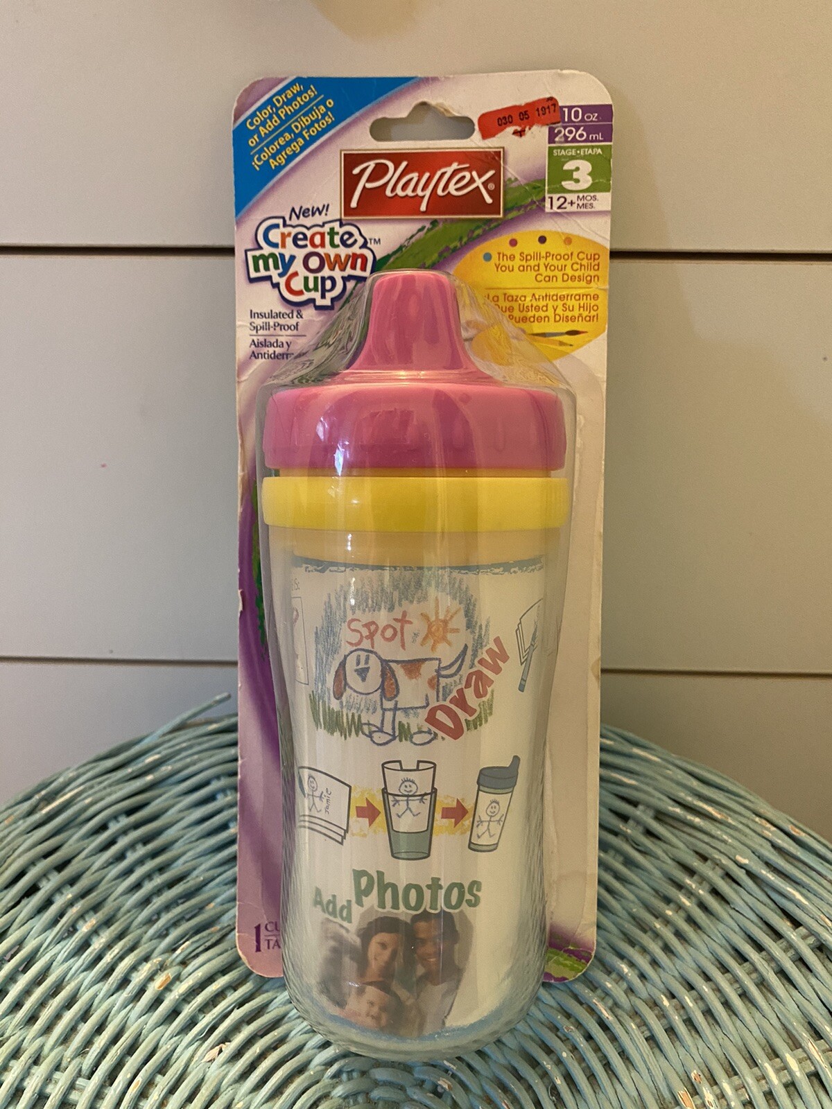 2006 Playtex SPILL Proof Cup Insulated Create you own Sippy Cup Rare NEW 10 oz
