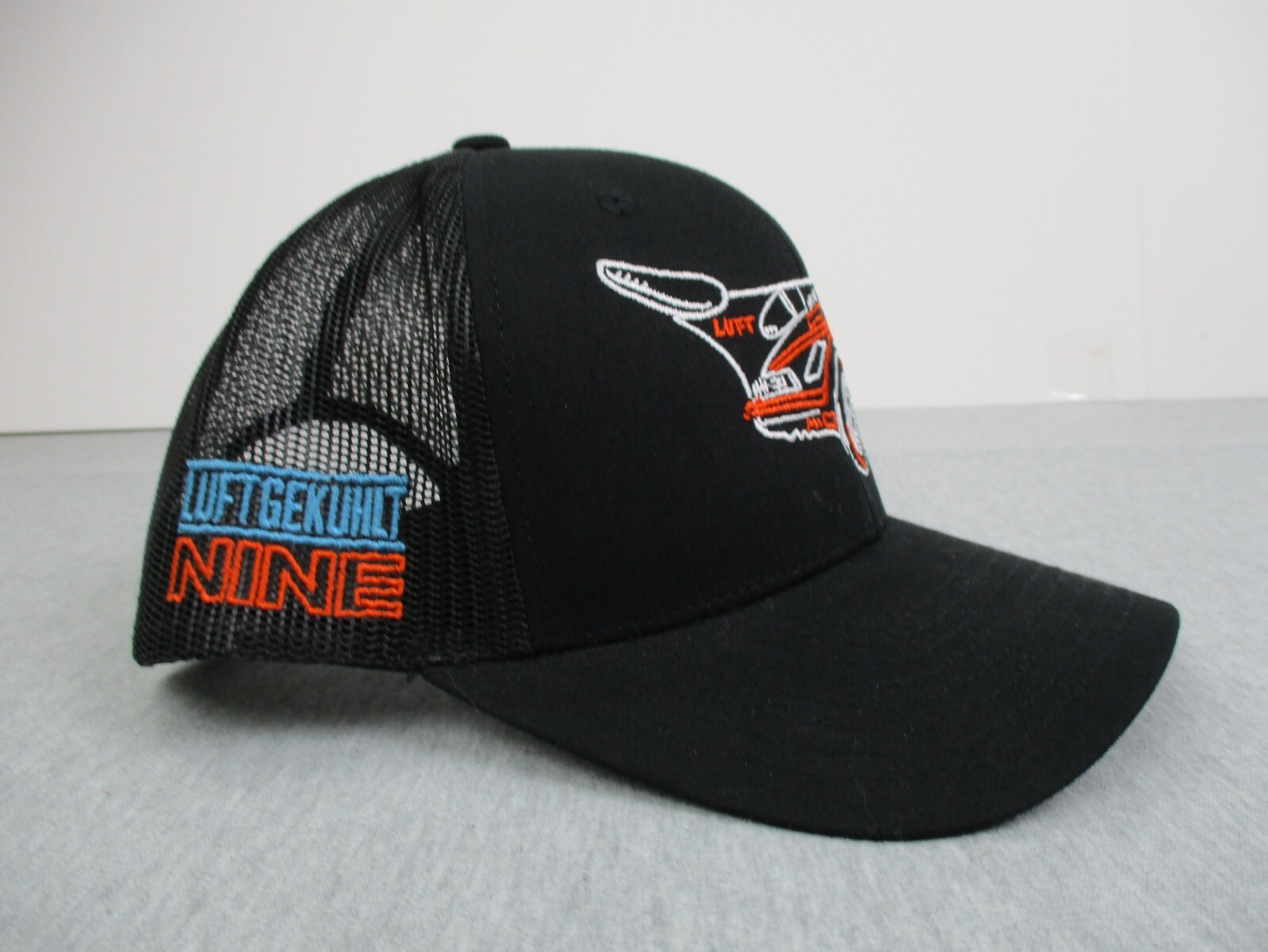 Porsche Hat Snapback Luftgekhult Black The Classics Air Water Car Motorsport Cap image 2