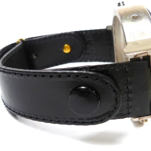 16mm BLACK WATCH STRAP SNAP BAND WATCH BAND LEATHER 1647