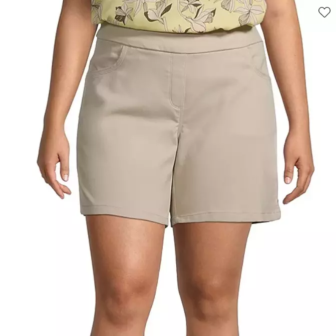 Liz Claiborne Womens Mid Rise Pull-On Shorts Size 10 New Sand