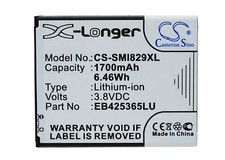 Replacement Battery For Samsung 3.8v 1700mAh / 6.46Wh Mobile, SmartPhone Battery