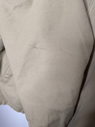 Vintage Baumwolle FIELDMASTER Herren Chore Mantel Kragen Reißverschluss Jacke gefüttert Herren Medium Khaki  - Bild 3 von 14