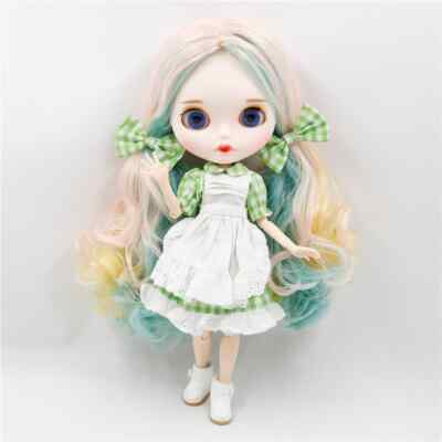 12 Zoll Gelenkkörper Blythe Puppe nackt gemischtes Haar mattes Gesicht Mode individuelles Gesicht