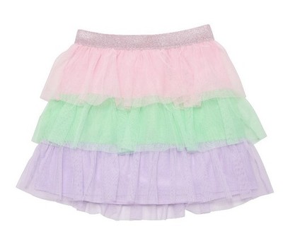Way To Celebrate Girls Easter Tutu Skirt XL 14-16 Pastel Tiered Mesh NWT 