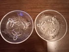 Vintage Federal Glass Acorns & Oak Leaves footed bowl. Set Of 2.
