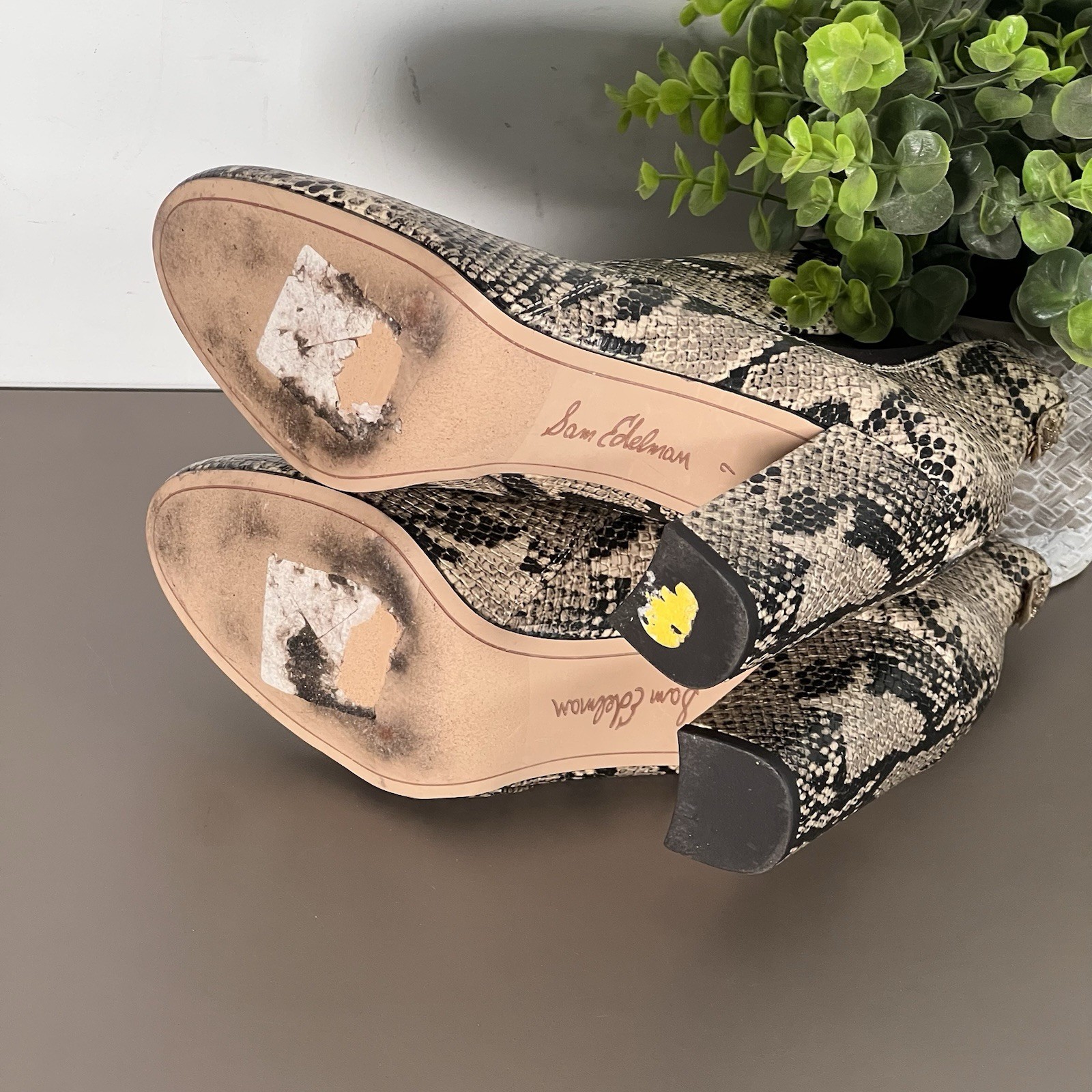 Sam Edelman Case Snake Print Python Heeled  Booti… - image 5