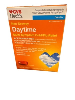 CVS Daytime Non-Drowsy Multi Symptom Cold & Flu 16 Soft gels 2/28