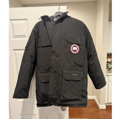 Canada Goose Arctic Program Black Down Parka Jacket Fur Trim Water 