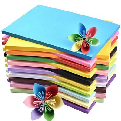 Colored Paper 100 Sheets, 20 Assorted Colors Construction A4 Copy Paper for Scho