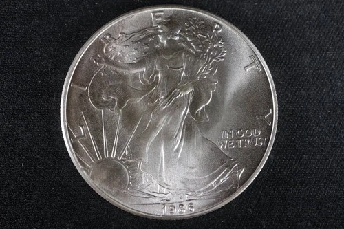 NobleSpirit GEM BU 1986 American SILVER Eagle .999 1oz