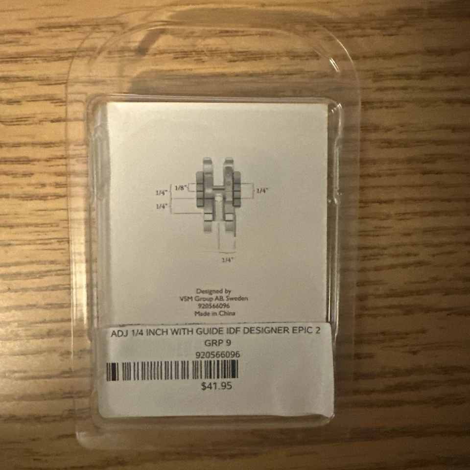 Pie ajustable de 1/4” con guía para sistema IDF Husqvarna Viking 920566096 Foto 2 de 2