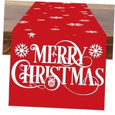 13x72 Inch Christmas Table Runner Winter Red Christmas Holiday Party Tables