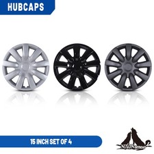 15 4 Pack Hubcaps Snap-on Silverblack Wheel Covers For 2002-2006 Toyota Camry 15 4 Pack Hubcaps Snap-on Silverblack Wheel Covers For 2002-2006 Toyota Camry