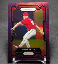 Chase Petty Purple Holo 28/99 Rookie RC 2024 Prizm Card #2 Cincinnati Reds . rookie card picture