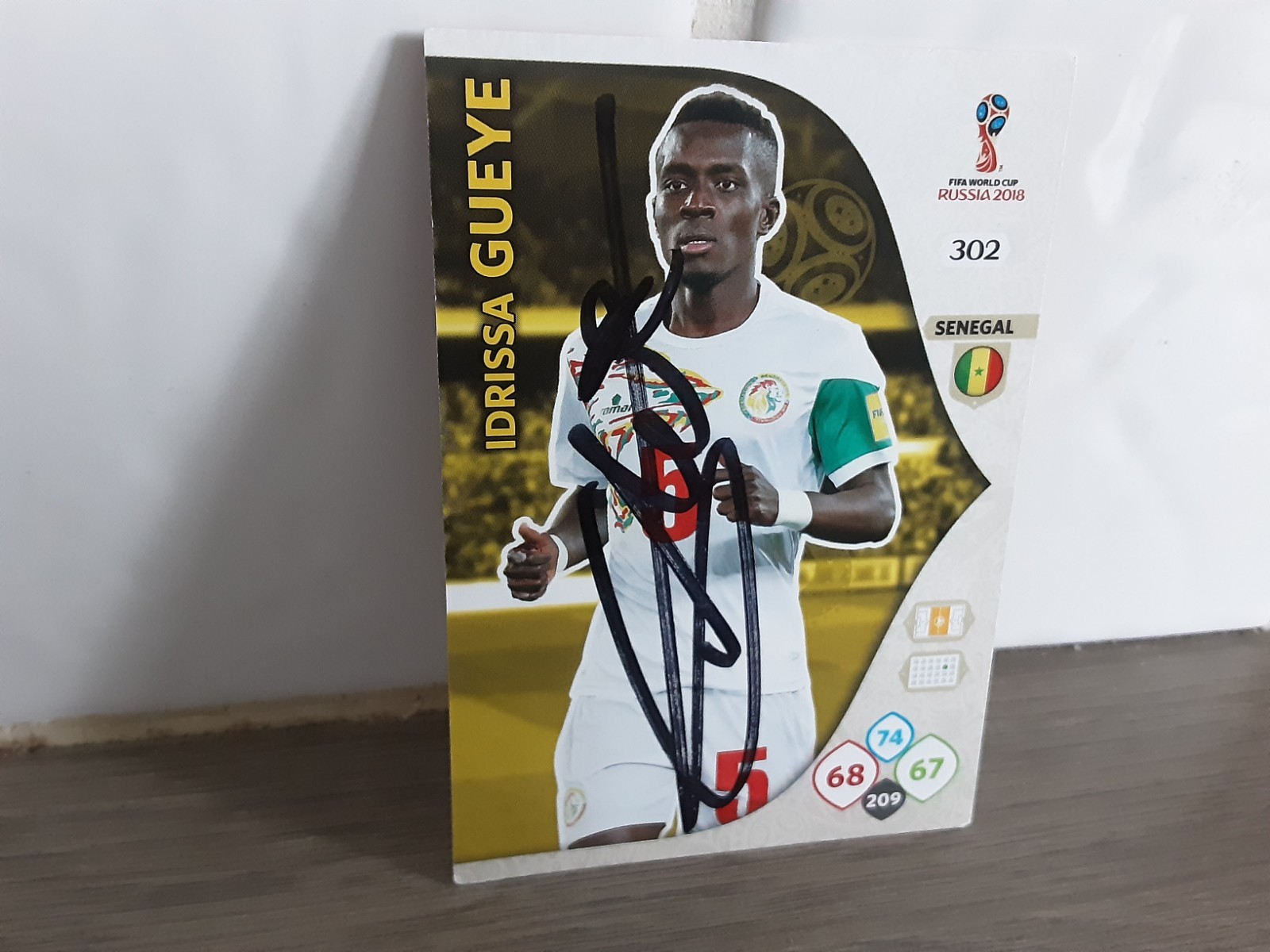 IDRISSA GUEYE - SENEGAL Signed Panini World Cup 2018 Football trading card for sale on Ebay
