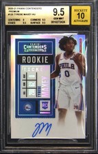 2020 CONTENDERS ROOKIE SEASON TICKET PREMIUM TYRESE MAXEY RC BGS 9.5 AUTO 10