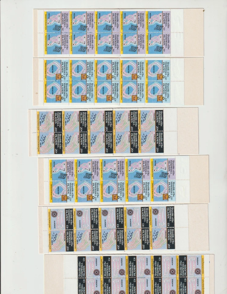 Colección Islas Marshall 1984-1991 16 folletos paneles aviones, mapas etc MNH Foto 4 de 4