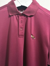 Under Armour Golf Polo Medium Heat Gear Loose Fit - Dark Red/Maroon W/ Logo