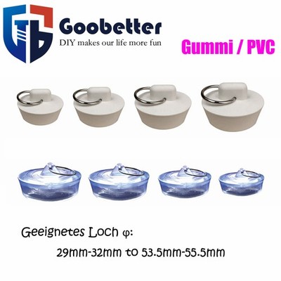 Abflussstöpsel Stöpsel PVC / Gummi Ventil Ablauf In Küche Bad Stopfen Mit Haken