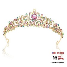 Tiara Crowns for Women Girls - Bridal, Wedding, Prom, Multi-colored