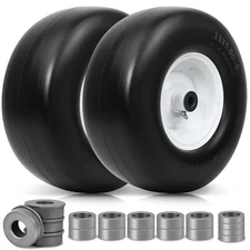 FODACEL 4.0 4.0 out of 2Pcs 13x5.00-6 Flat Free Tire and Wheel