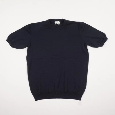 Peter Hahn Damen Pullover Gr. 40 Dunkelblau Schurwolle Feinstrick Rundhals Kurza - Bild 1 von 4