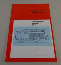 Prospekt Magirus-Deutz LKW Feuerwehr-Löschgruppenfahrzeug LF 16 Stand 07/1975