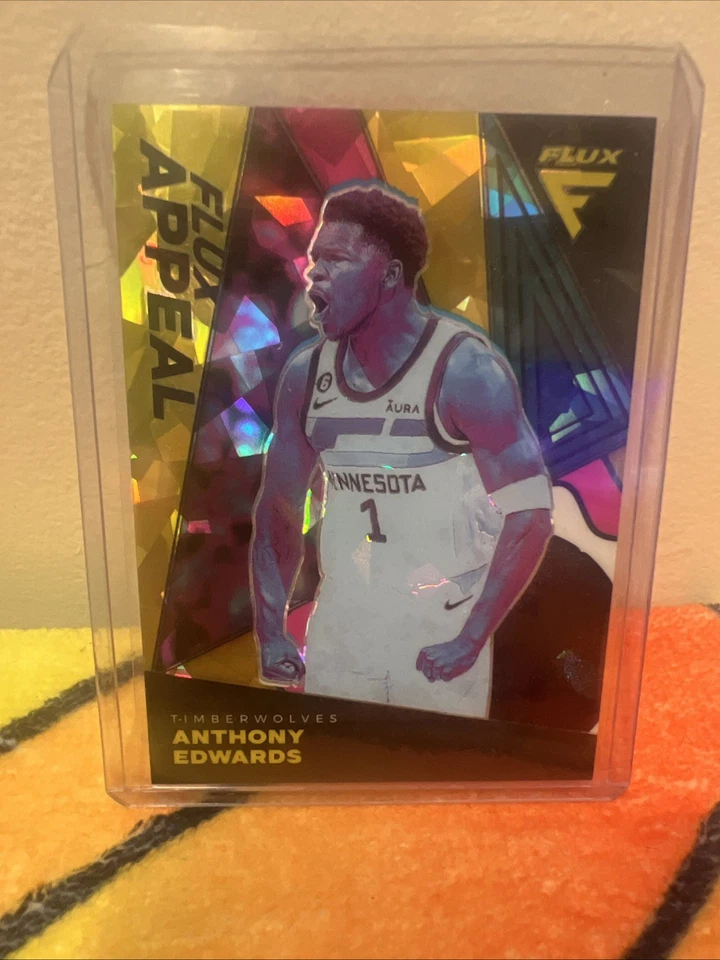 2022-2023 Panini Flux Flux Appeal Anthony Edward’s Gold Crack Numbered 03/10 - Image 4 of 4