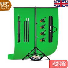Sturdy 2x3M Green Screen with Adjustable Backdrop Stand & Easy Transport Bag