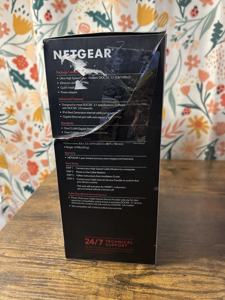 NETGEAR CM1000 DOCSIS 1000Mbps Cable Modem (CM1000-1AZNAS) - Image 4 of 4