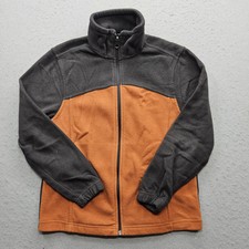 Tek Gear Boy's Small Activewear Fleece Jacket Gray Orange