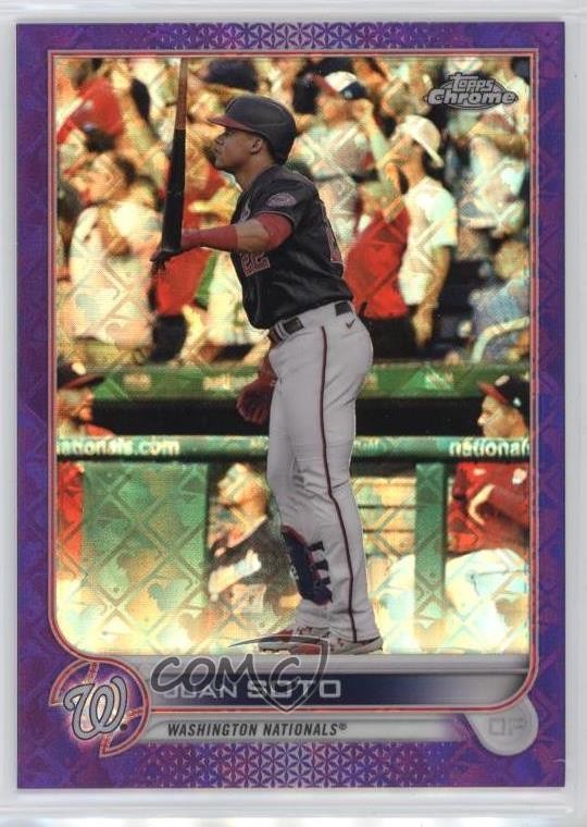 2022 Topps Chrome Logofractor Edition Purple Refractor 23/250 Juan Soto #36 19e9