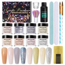 Acrylic Nail Kit - Professional Powder & Liquid Set for Nail Extension - Begi...