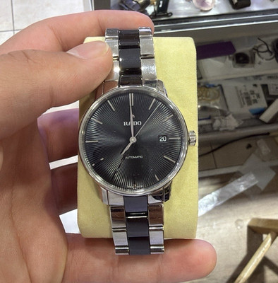 Rado Centrix Automatic Black Dial Date Steel & Ceramic Silver/Black Bracelet
