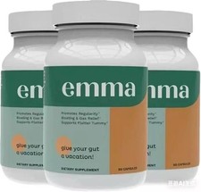3 Bottle Emma Gut Health Supplement 180 Capsules for Bloating Relief  Leaky Gut