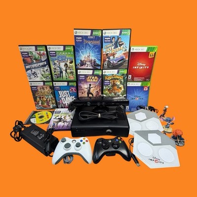 Kinect + Disney Infinity 2.0 & 3.0 w/ Portal Xbox 360 S Console Bundle Lot 250GB