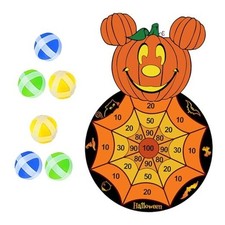 Halloween Party Games,Pumpkin Bat Hat Halloween Dart Game With Sticky Boy