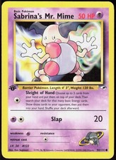 Sabrina's Mr. Mime 94/132 1st Edition Common Gym Heroes MP Pokemon