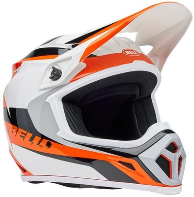 Bell MX-9 MIPS Rift MX Offroad Helmet Orange/White SM