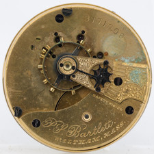WALTHAM P.S. BARTLETT 3171906, 18s 15j POCKET WATCH MOVEMENT, FOR REPAIR IJ